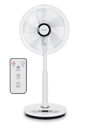 대우-초미세풍-발터치-리모컨-선풍기